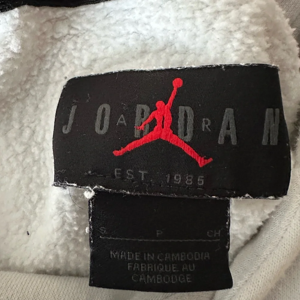 White Jordan Hoodie - Red Logo